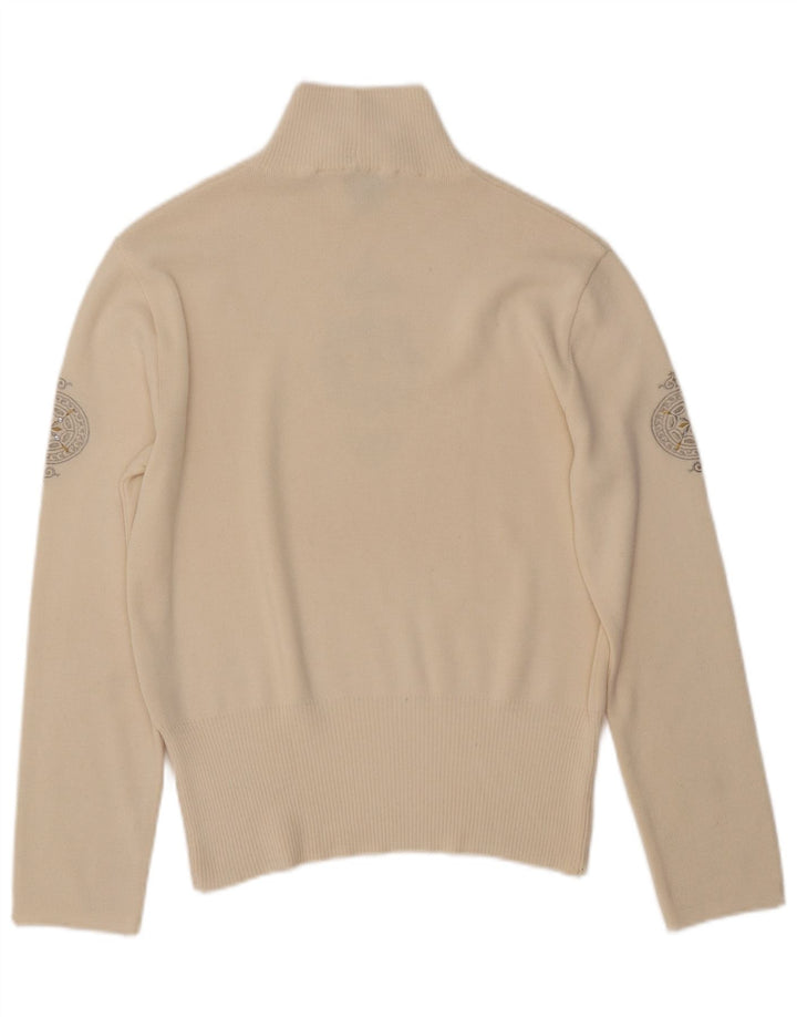 BOGNER Pull col roulé pour femme UK 16 Grande laine cachemire beige