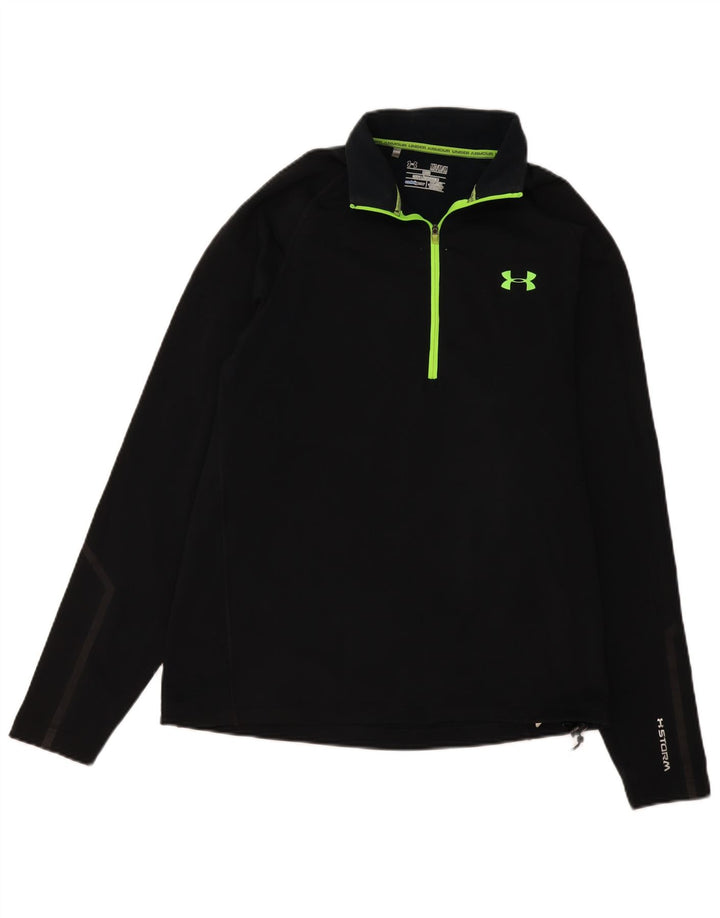 UNDER ARMOUR Haut de Survêtement Cold Gear Zip Neck Homme Noir Moyen