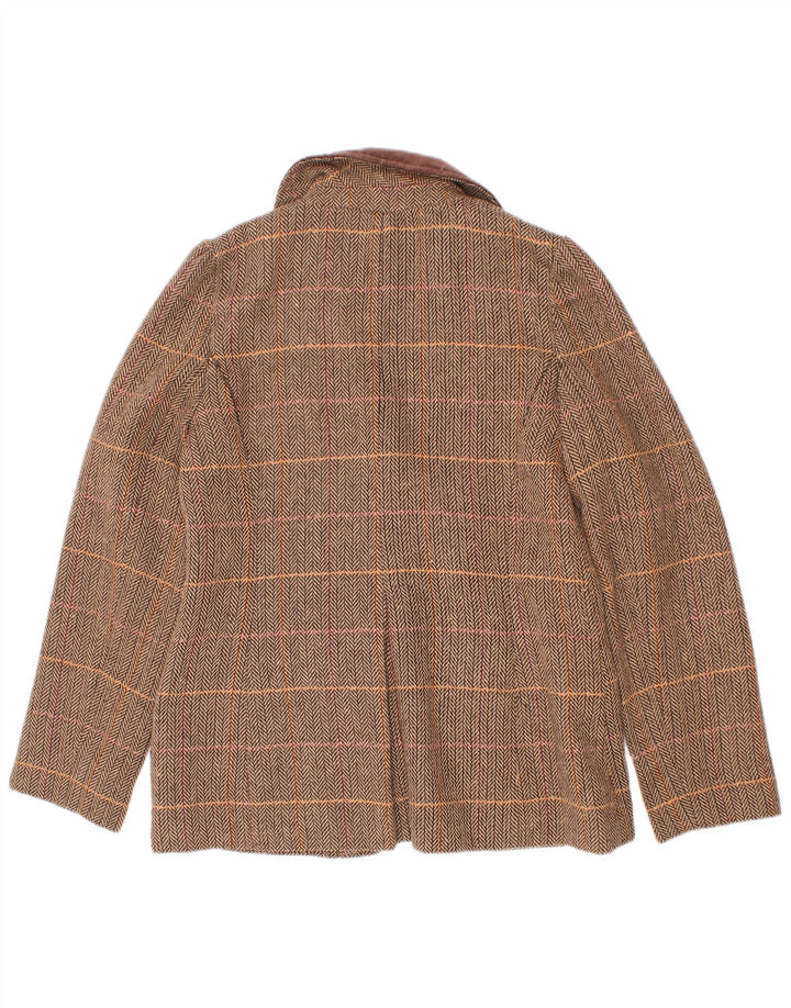Monsoon Veste blazer à 3 boutons pour fille 9-10 ans Marron à carreaux