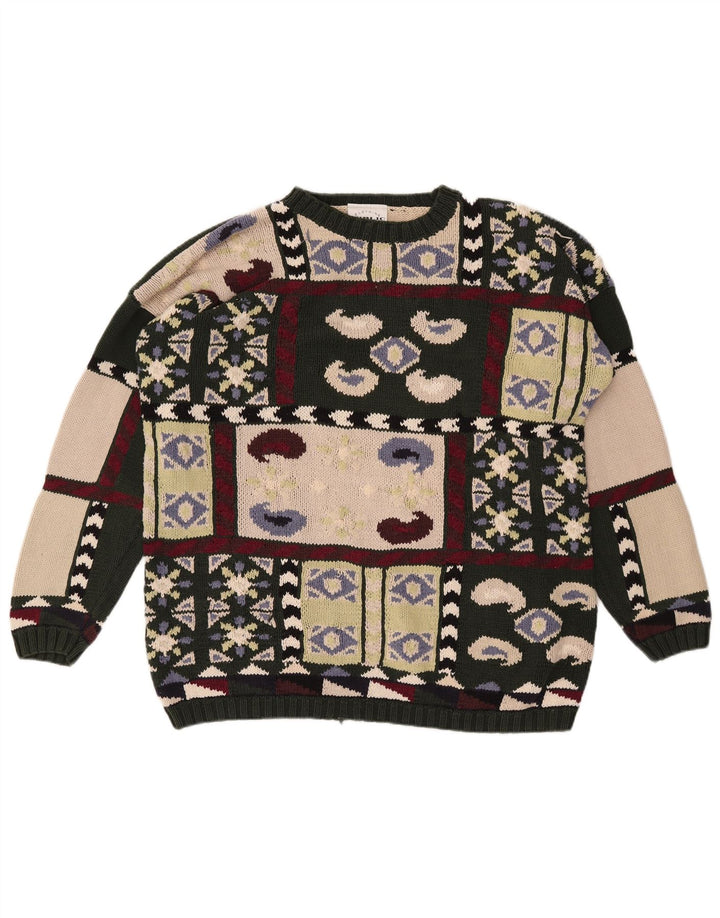 PUBLIC Femme Pull Col Rond IT 44 Moyen Multicolore