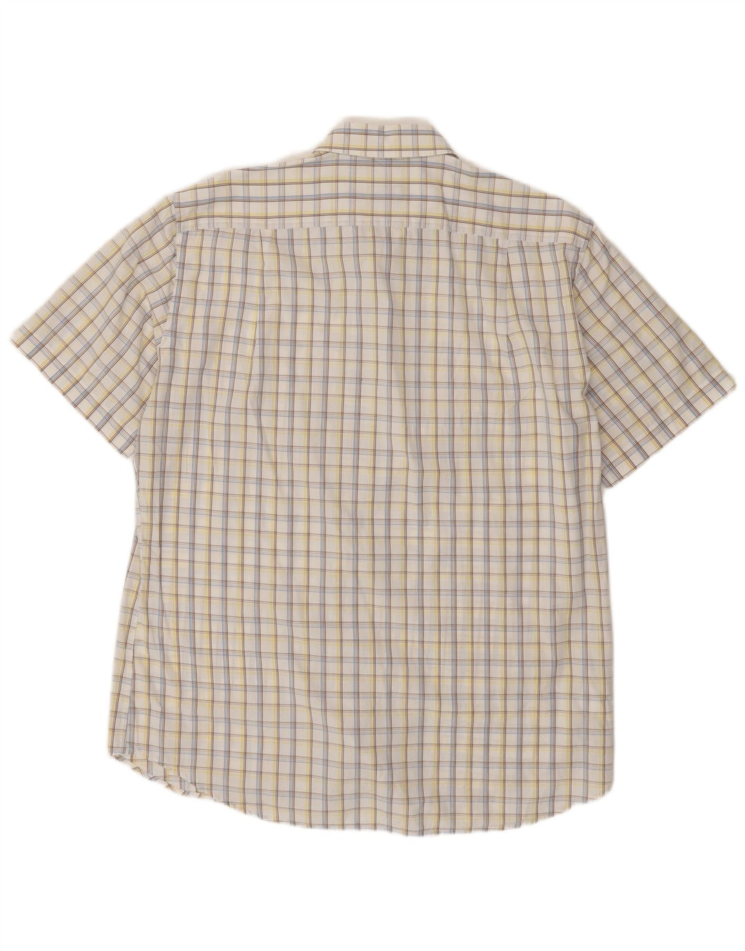 HUGO BOSS Chemise à manches courtes pour homme Taille 16 1/2 42 Grand coton à carreaux blancs