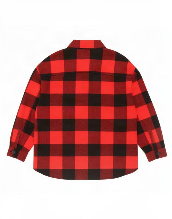 Zara Surchemise à manches 3/4 pour femme en flanelle UK 14 à carreaux rouges moyens