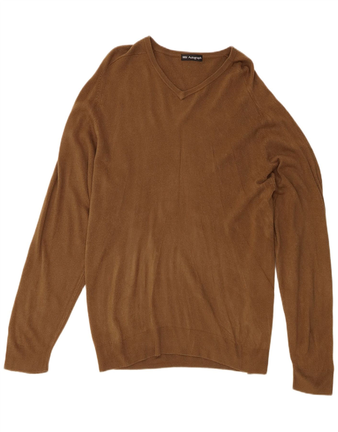 Marks & Spencer Pull col V pour homme en acrylique marron Taille L