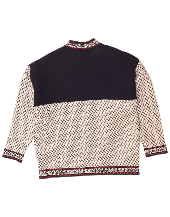 GOLFER'S Pull Col Rond Homme Bleu Marine Moyen Colourblock