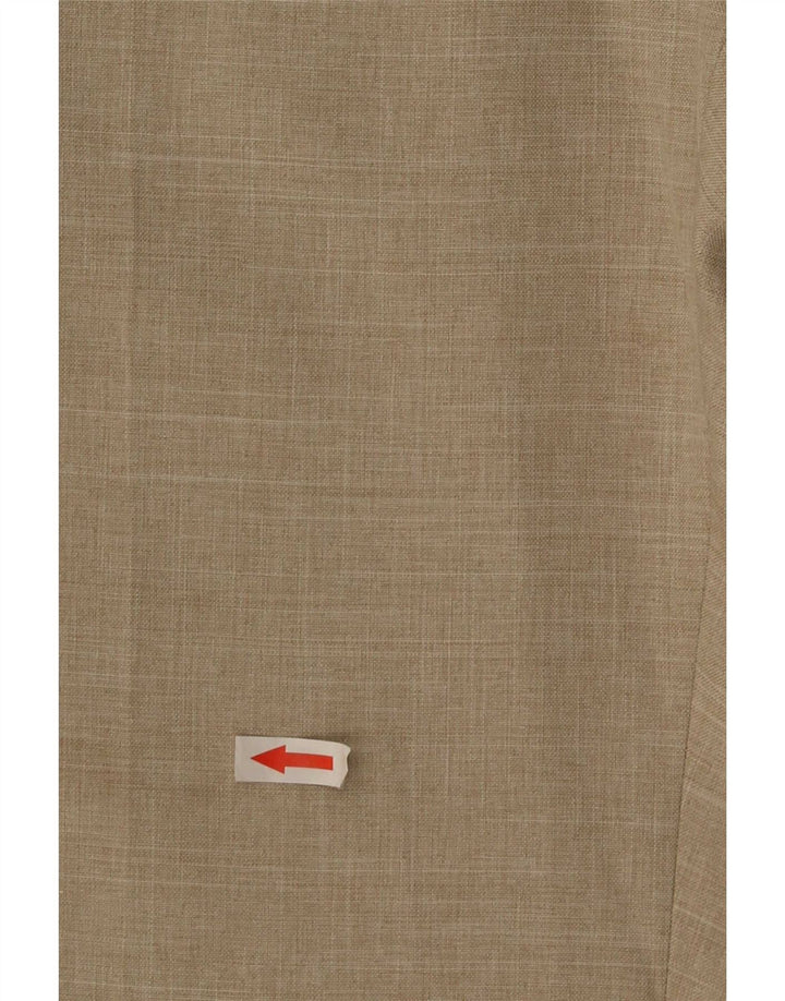 Marks & Spencer Pantalon de Costume Droit Homme W32 L31 Beige Polyester