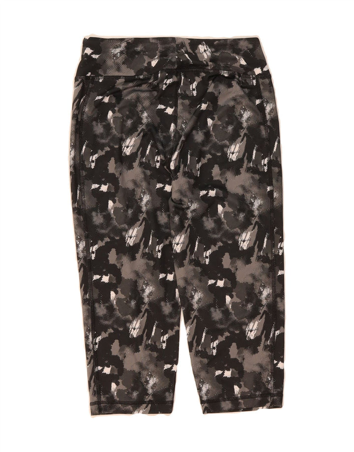 CRIVIT Womens Capri Leggings UK 14 Medium  Grey Camouflage Polyester Vintage Crivit and Second-Hand Crivit from Messina Hembry 
