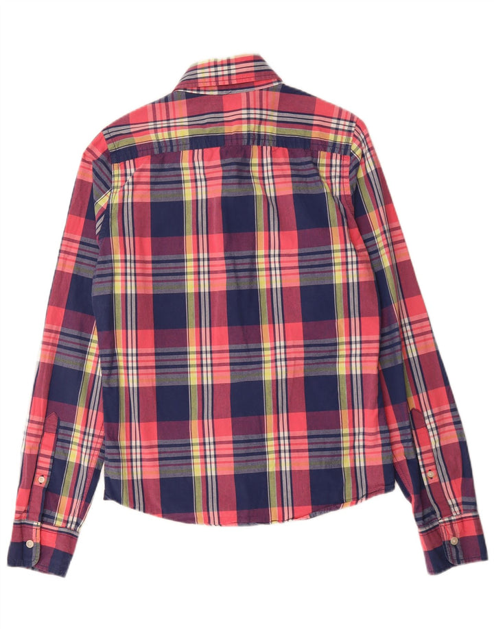 HOLLISTER Mens Shirt Small Multicoloured Plaid Cotton