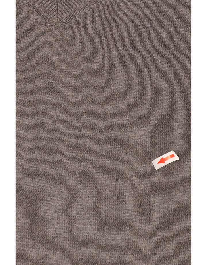 Marks & Spencer Pull à col en V Blue Harbour pour hommes, grand coton gris