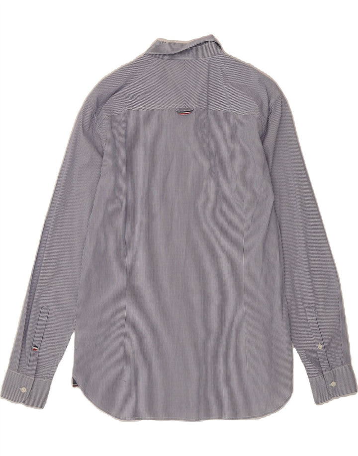 TOMMY HILFIGER Mens Shirt Large Blue Pinstripe Cotton Vintage Tommy Hilfiger and Second-Hand Tommy Hilfiger from Messina Hembry 