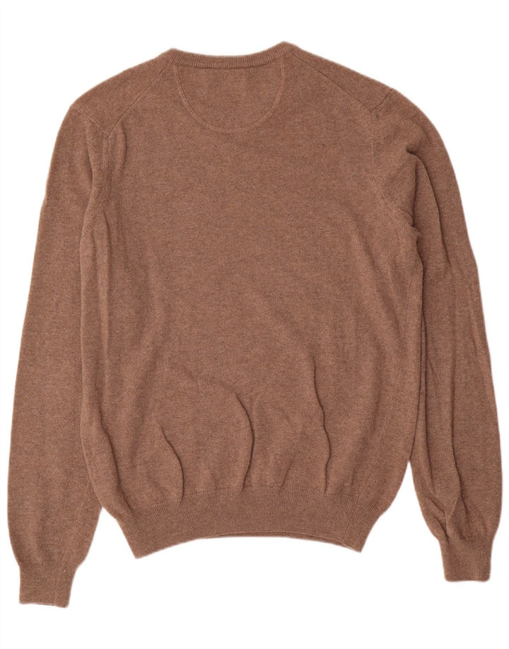Marlboro Classics Pull col V pour homme en laine marron Taille L