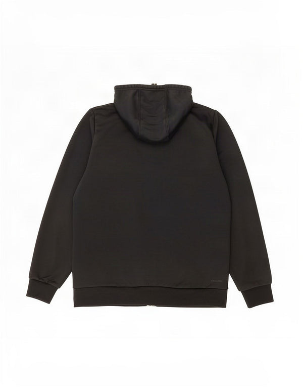 Adidas Hommes Climalite Graphic Zip Sweat à capuche Grand Noir Polyester