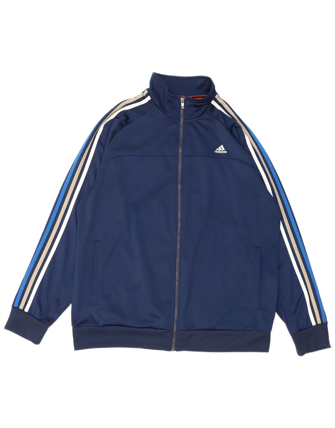 Adidas Hommes Climalite Survêtement Top Veste UK 48/50 XL Bleu Marine Polyester