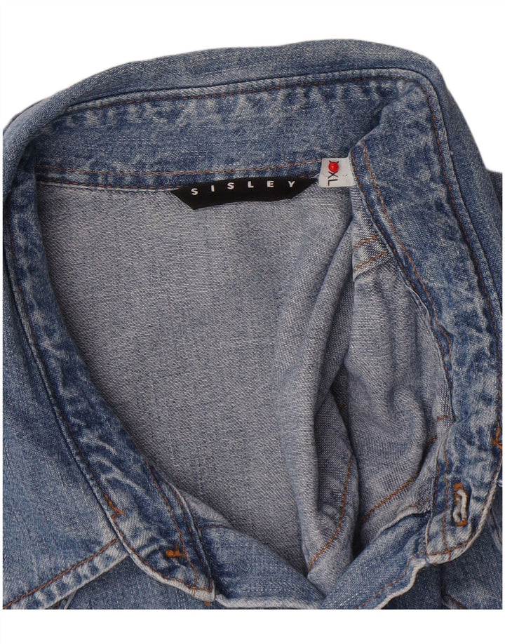 SISLEY Chemise en Jean Homme 2XL Bleu Coton