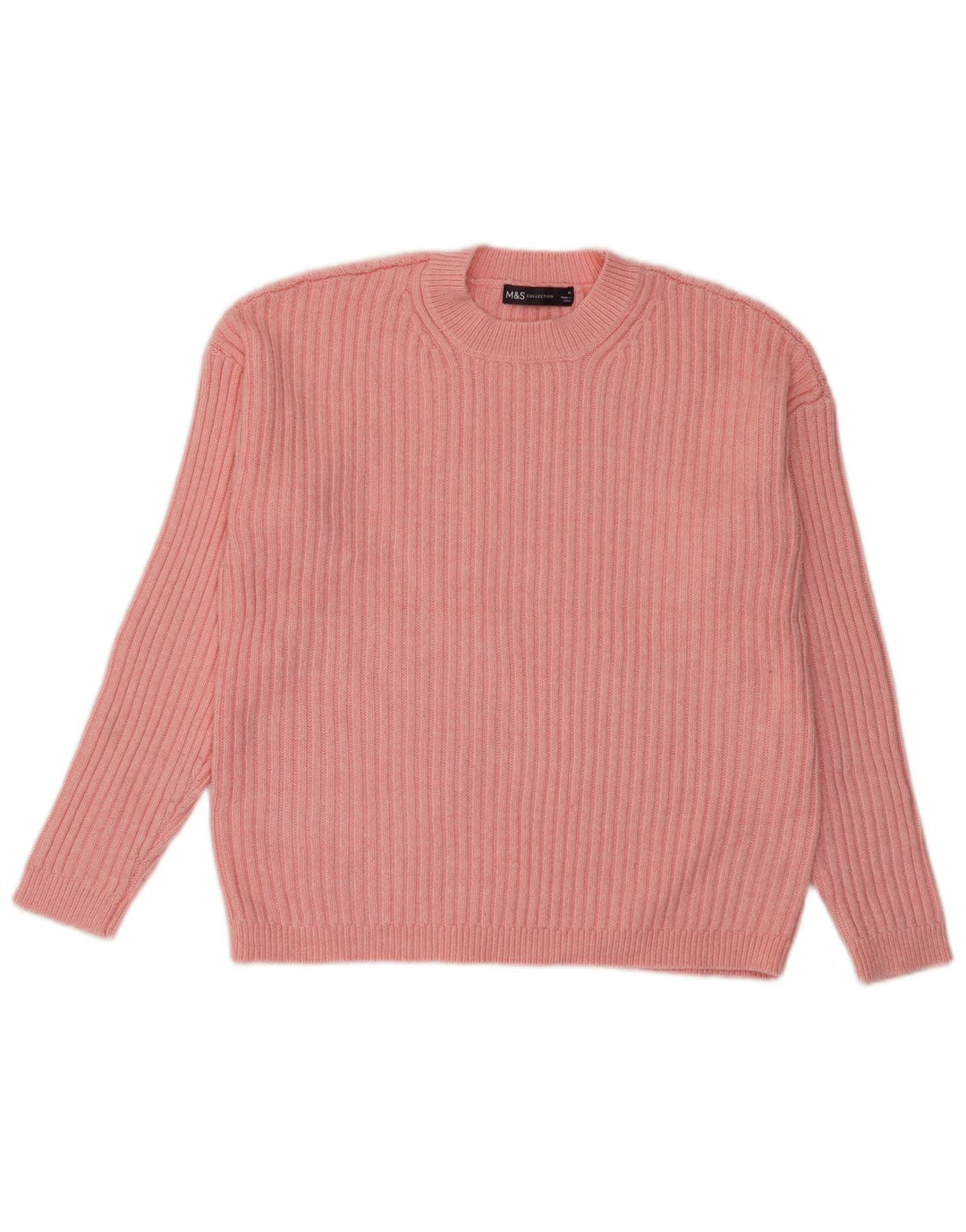 Marks & Spencer Pull à col rond pour femme UK 14 Polyester rose moyen