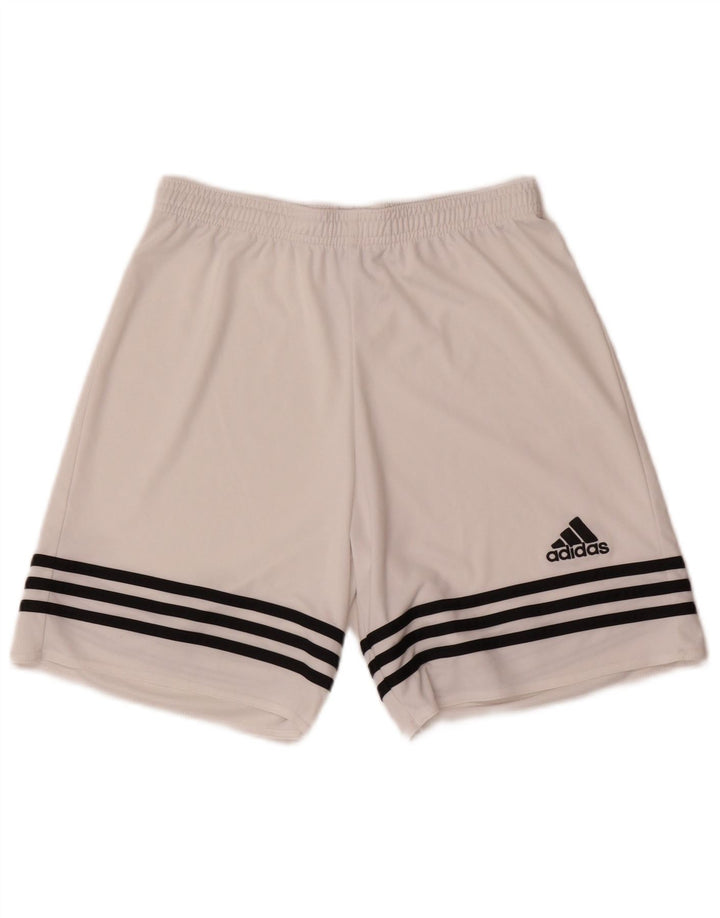 Adidas Short de sport Climalite pour homme Petit Blanc Polyester