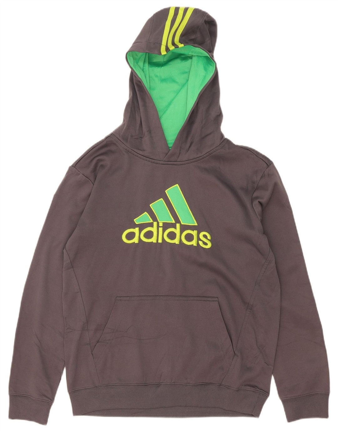 Adidas Pull à capuche graphique pour homme Gris moyen Polyester color block