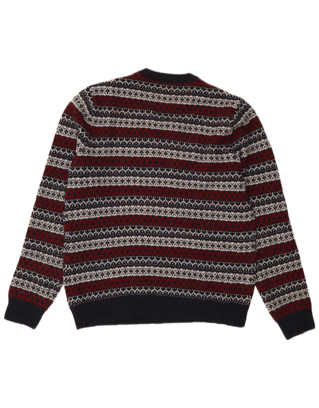 Jack Wills Pull à col rond pour homme Bleu marine moyen Fair Isle