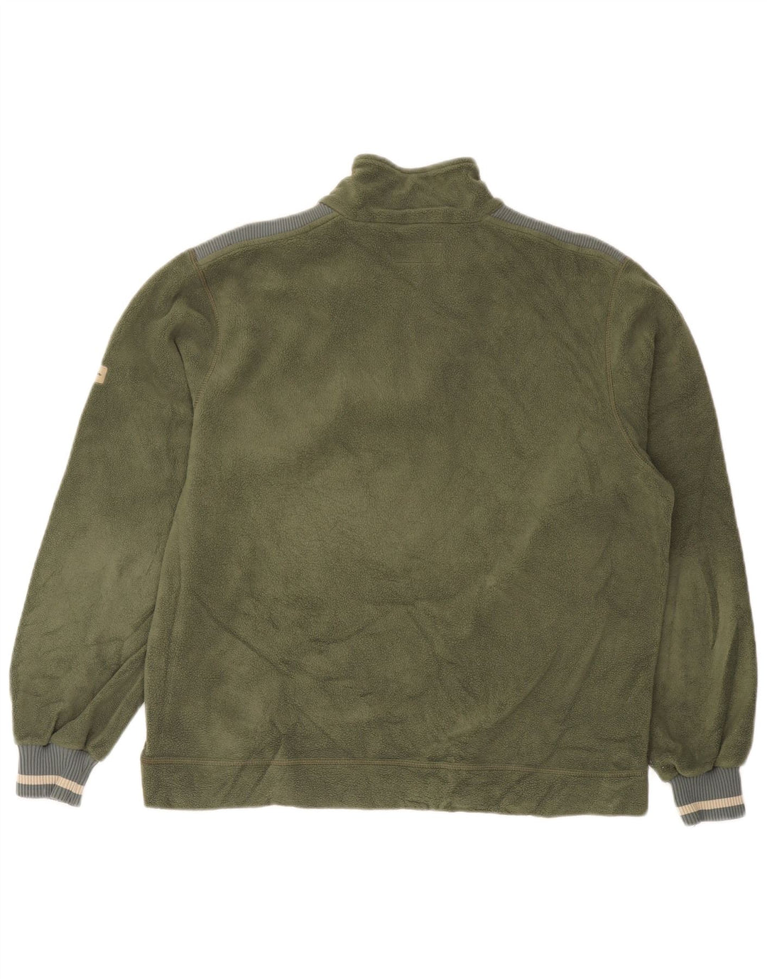 Champion Pull polaire à col zippé pour homme Kaki moyen Polyester