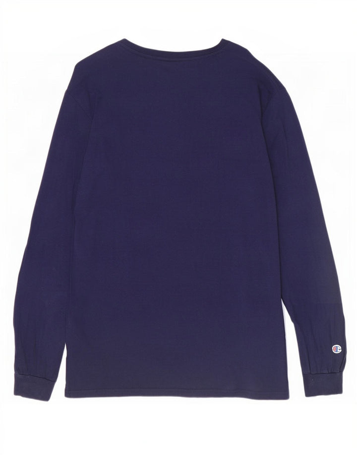 Champion Haut graphique à manches longues pour homme en coton bleu marine moyen