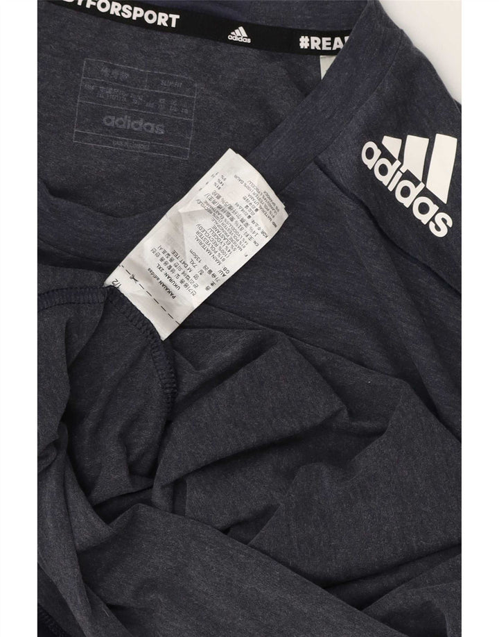 Adidas T-Shirt Homme Top 2XL Bleu Marine Polyester