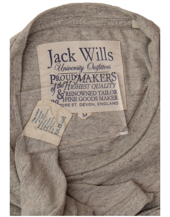 JACK WILLS T-Shirt Graphique Homme Gris Moyen Moucheté Coton