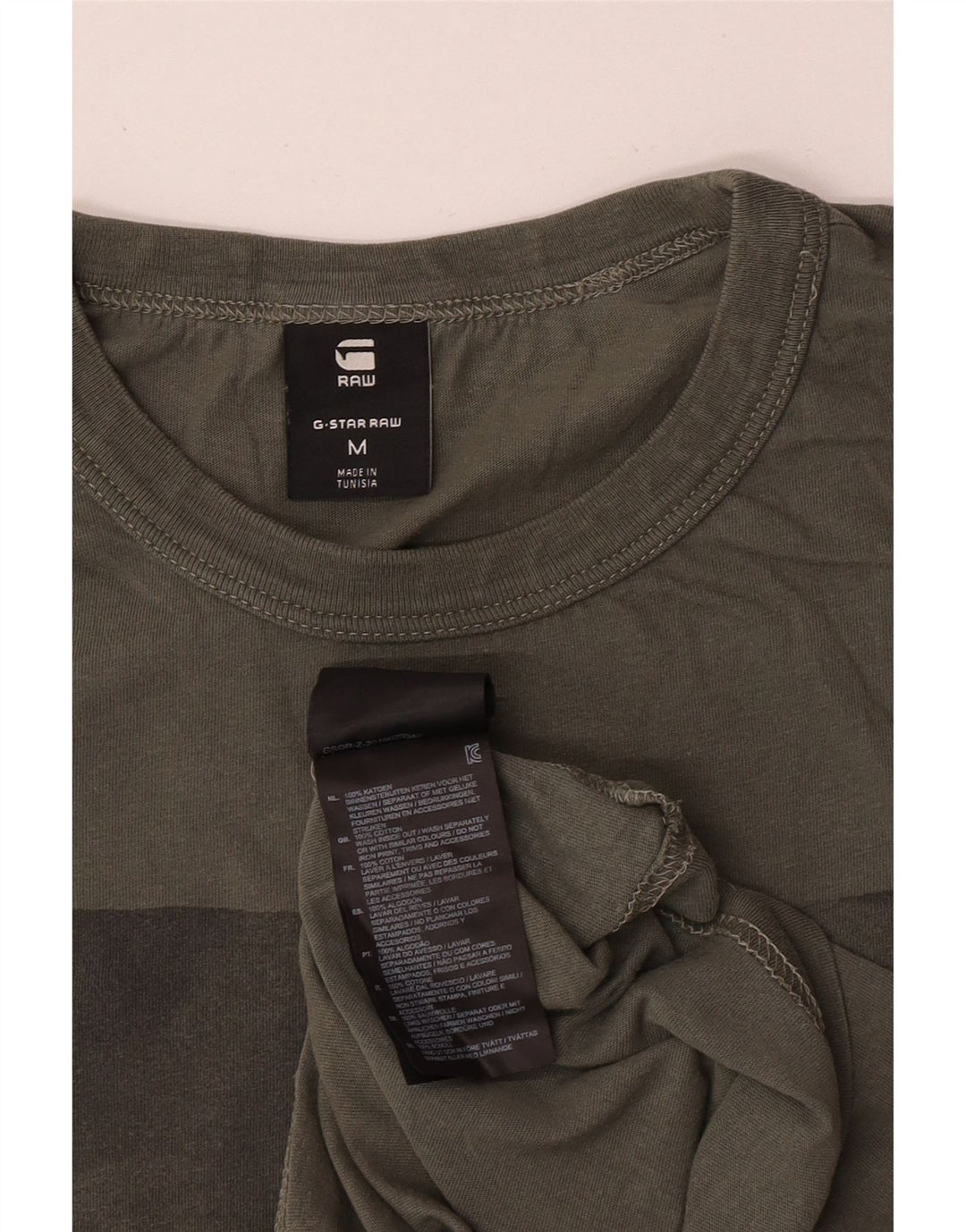 G-Star T-Shirt Graphique Homme Kaki Moyen Coton