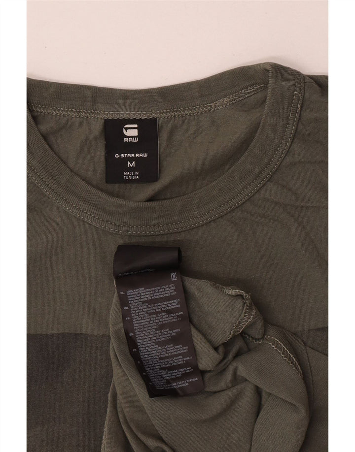 G-Star T-Shirt Graphique Homme Kaki Moyen Coton