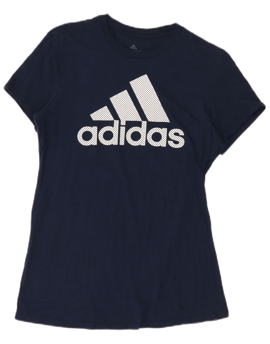 Adidas T-shirt graphique pour femme UK 14 Bleu marine moyen
