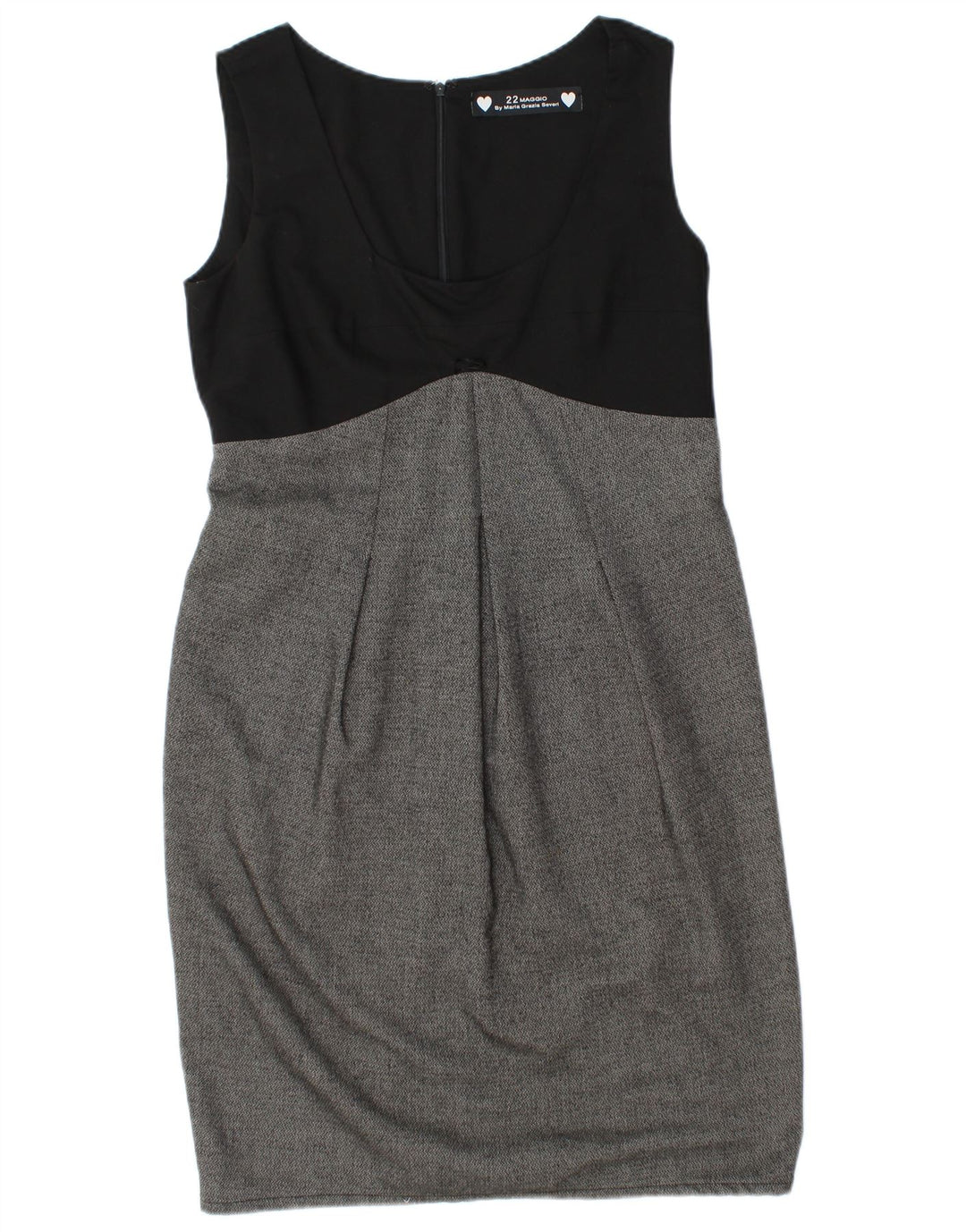 MARIA GRAZIA SEVERI Womens Sheath Dress UK 12 Medium Grey Colourblock