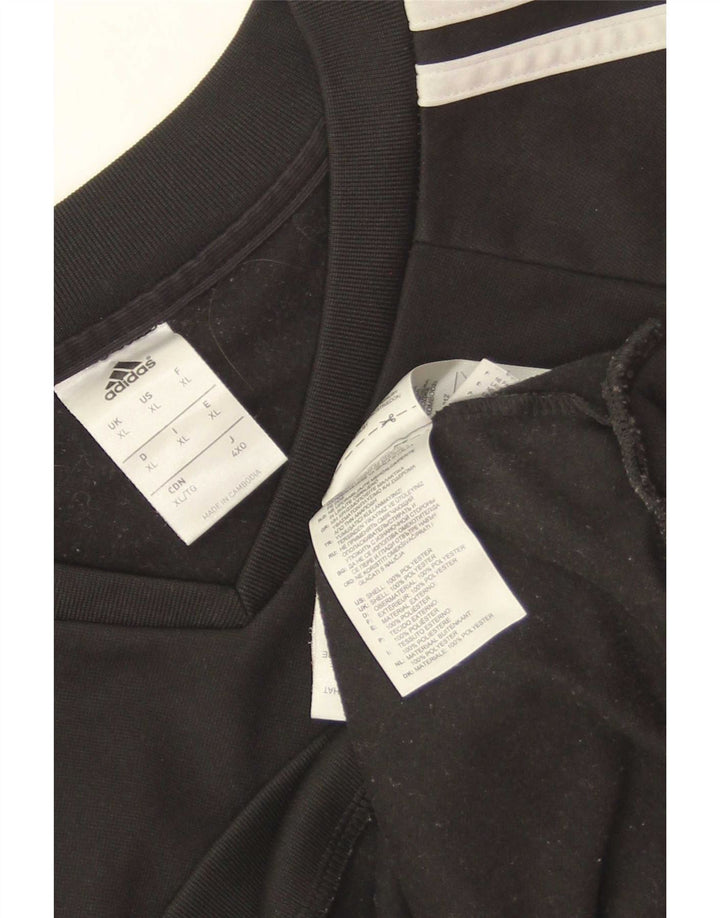 Adidas Sweat-shirt pour homme XL Noir Colorblock Polyester