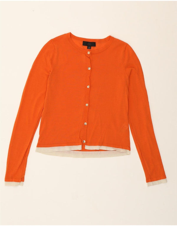 Zara Womens Crop Cardigan Sweater UK 10 Petit Coton Colorblock Orange