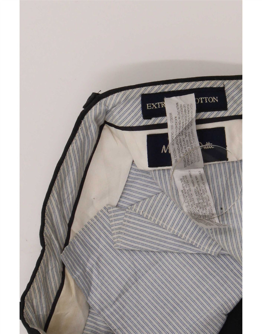 Massimo Dutti Pantalon Chino Regular Homme Moyen W31 L29 Bleu Marine Coton