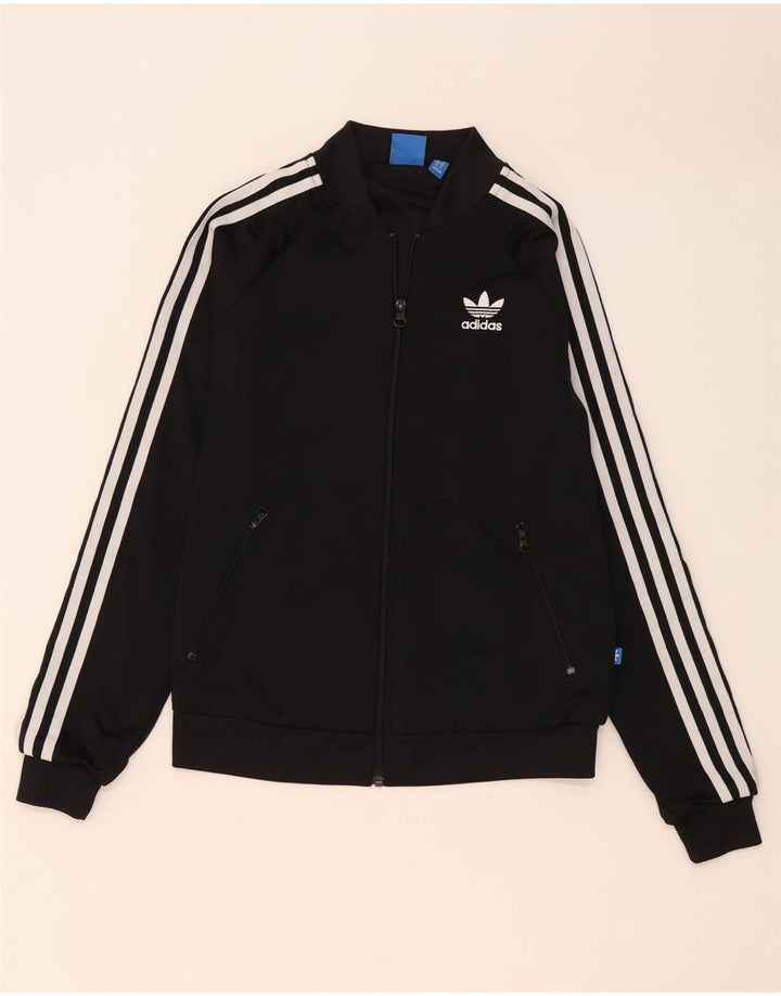 Adidas Veste de survêtement graphique pour femme UK 8 Small Noir Polyester
