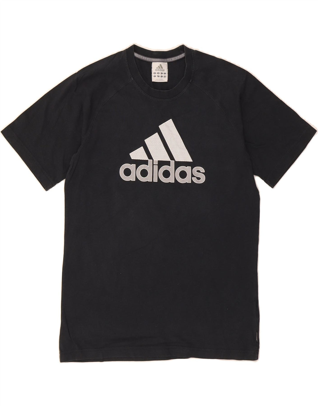 ADIDAS Mens Graphic T-Shirt Top Small Black Cotton Vintage Adidas and Second-Hand Adidas from Messina Hembry 