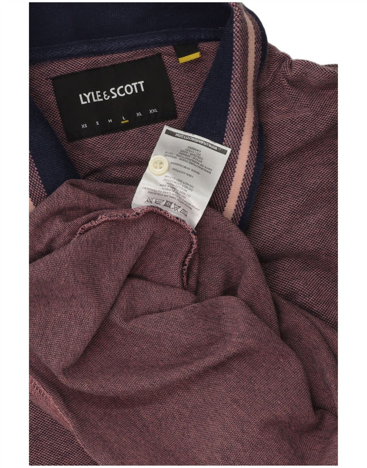 Lyle & Scott Polo Homme Large Rose Coton
