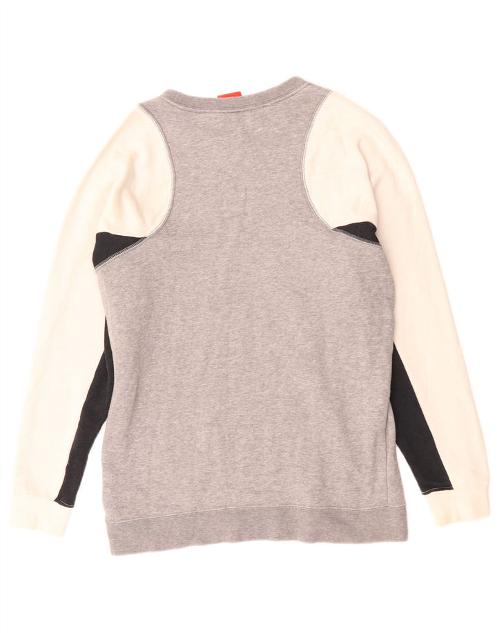 Nike Mens Sweatshirt Jumper XS Gris Colorblock Coton
