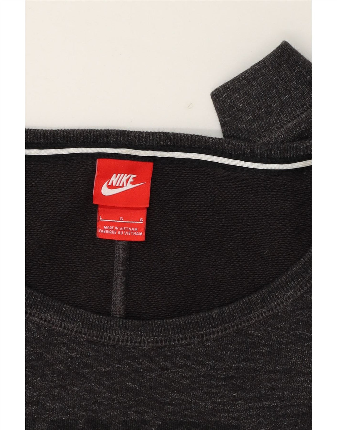 NIKE Womens Oversized Graphic Sweatshirt Jumper UK 16 Large Grey Cotton Vintage Nike and Second-Hand Nike from Messina Hembry 