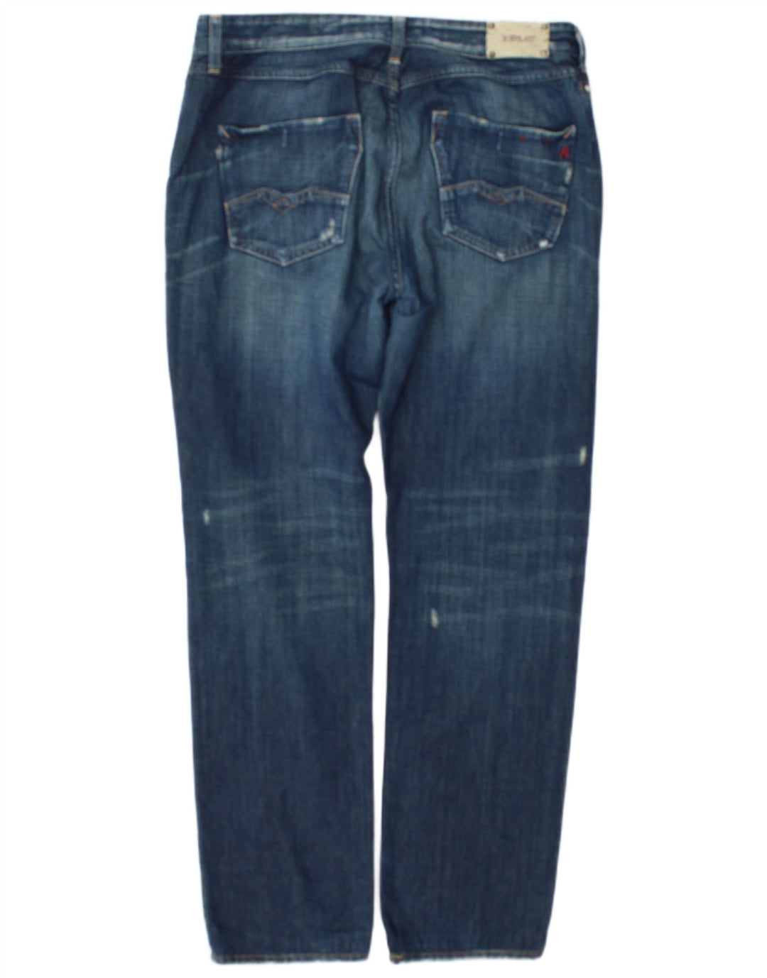 Replay Jean droit effet vieilli W31 L34 bleu coton femme