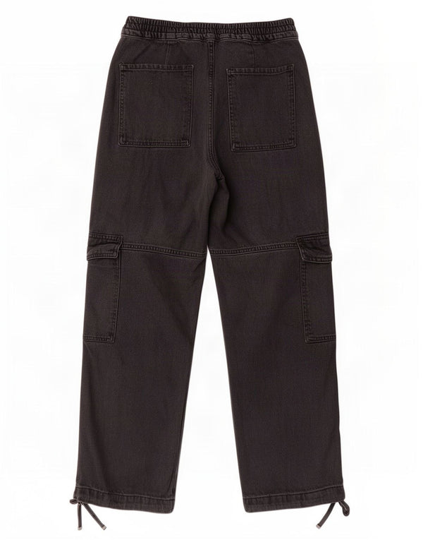 Zara Jean cargo à jambe large pour femme Petit W26 L28 Noir