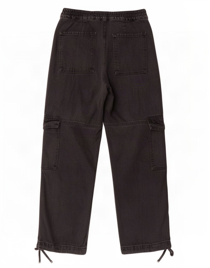Zara Jean cargo à jambe large pour femme Petit W26 L28 Noir