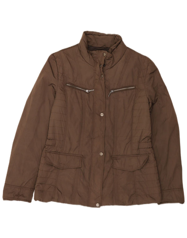 Geox Veste utilitaire pour femme UK 14 Large Marron Polyester