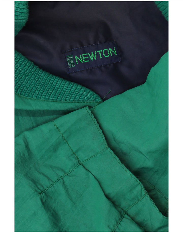 NEWTON Veste Bomber Homme UK 42 XL Coton Colorblock Vert