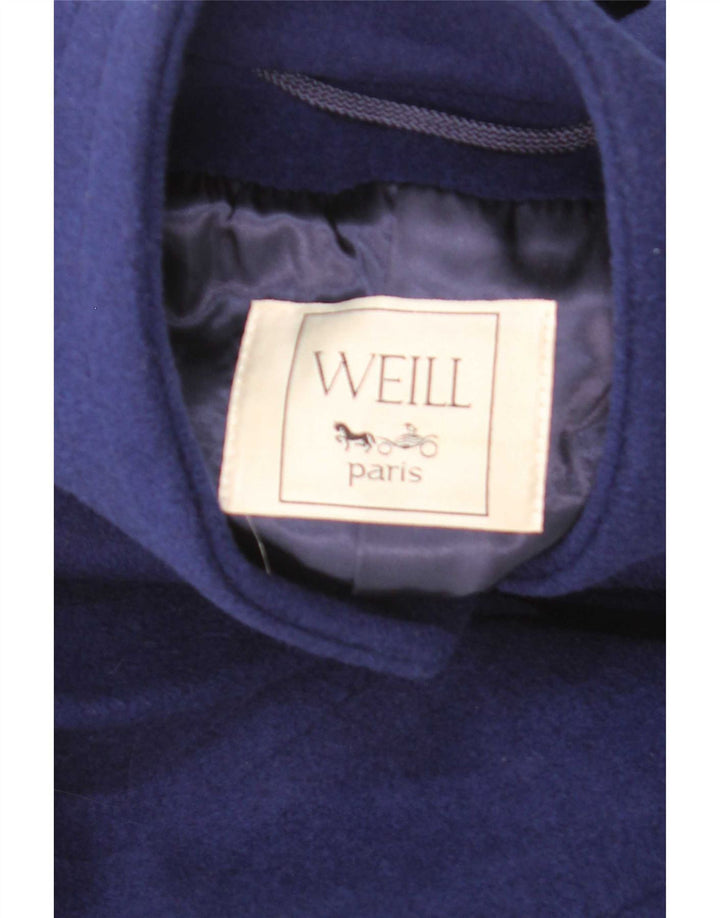 Weill Manteau coupe ample pour femme EU 40 Laine bleu marine moyen