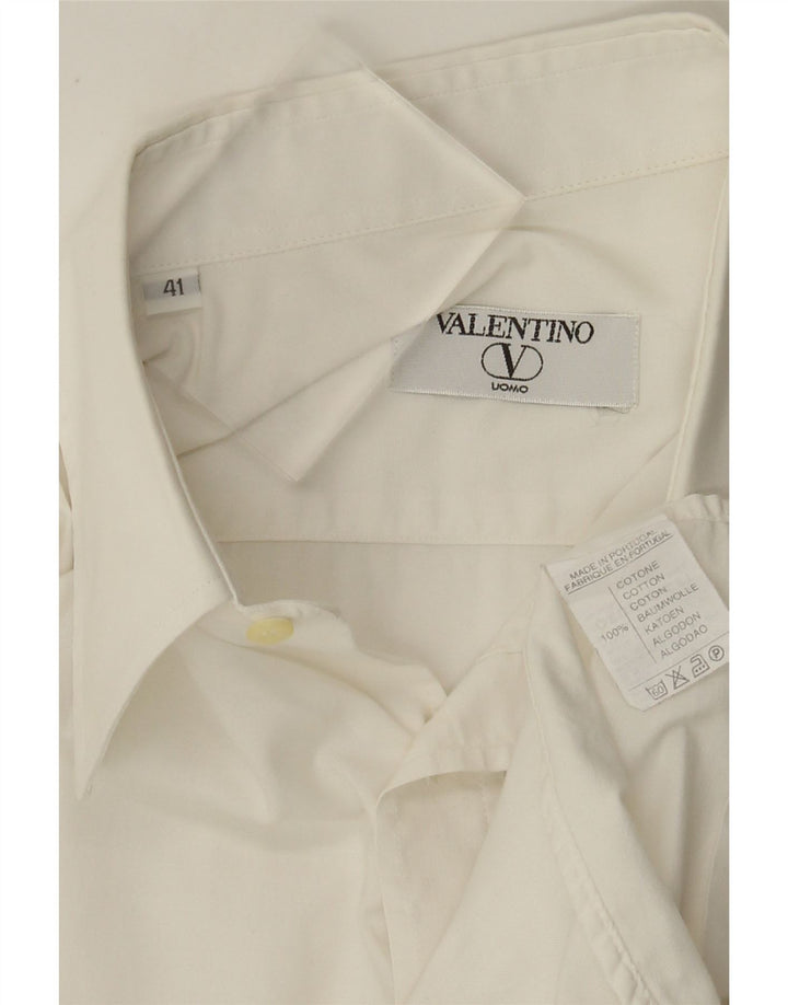 Valentino Chemise Homme Taille 41 Grand Coton Blanc