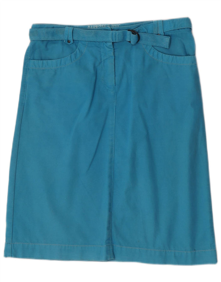 Murphy & Nye Jupe Droite Femme W30 Coton Bleu Moyen