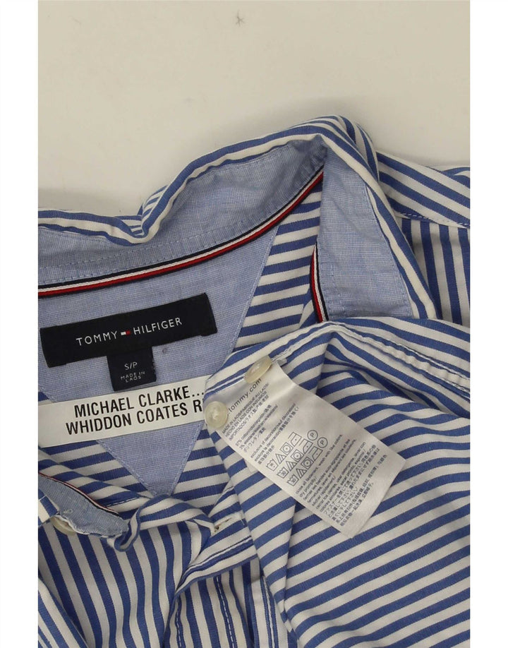 Tommy Hilfiger Chemise Homme Small Bleu Rayé Coton