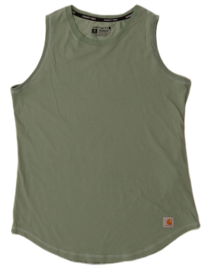 Carhartt Débardeur coupe décontractée pour femme UK 8/10 Vert moyen Polyester
