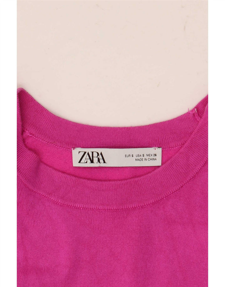 Zara Womens Vest Débardeur UK 8 Petit Rose