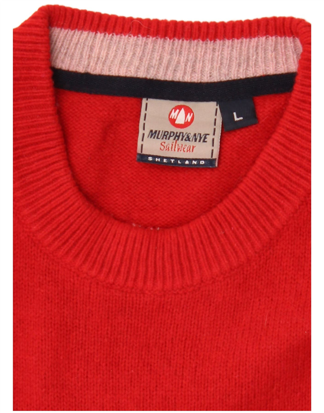 Murphy & Nye Pull à col rond pour homme Rouge Taille L