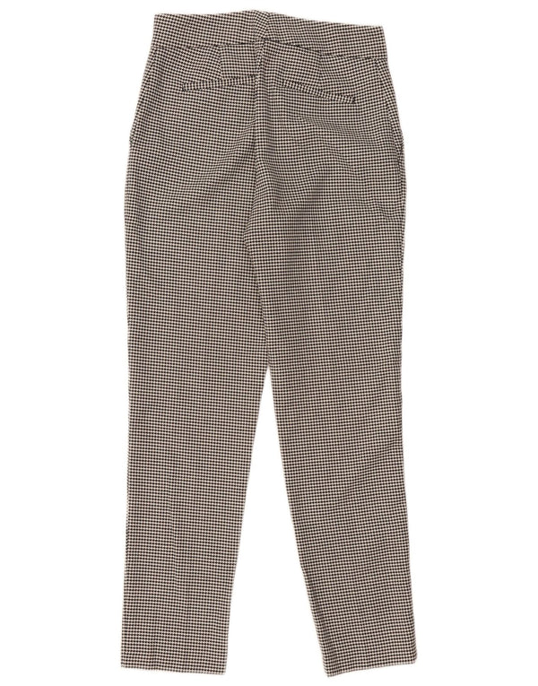 Reiss Pantalon de costume taille haute pour femme UK 10 Small W28 L29 Pied-de-poule noir